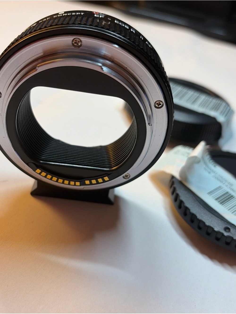 Black Electronic Lens Adapter for Autofocus and Aperture Control